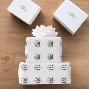 ビジネスロゴの追加Lプロモーションブランドホワイト ラッピングペーパー