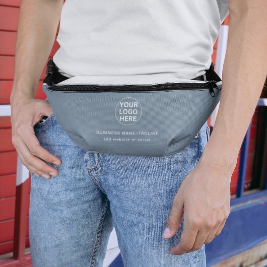 ビジネスロゴの追加l埃っぽい青いプロモーション ファニーパック