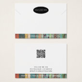 ビジネスロゴの追加QRコードジュエリー表示カード (正面&裏面)