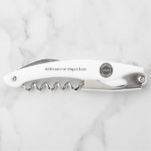 ビジネスロゴの追加Webサイトとスローガン従業員スワッグ ソムリエナイフ (裏面)