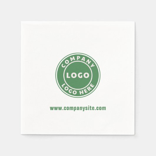 ビジネスロゴの追加Webサイト企業のOffice紙 スタンダードカクテルナプキン (正面)