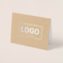 ビジネスロゴの銀ぱくはメッセージカード感謝していしています 箔カード