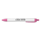 ビジネスロゴの顧客感謝またはプロモーション 黒ボールペン (ボトム)