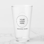 ビジネスロゴはこちら文字社員ビール タンブラーグラス (裏面)