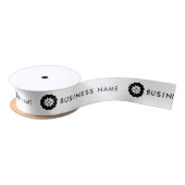 ビジネスロゴまたはアイコン+ネームカンパニーのブランドシンプル サテンリボン (リール)