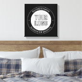 ビジネスロゴまたはデザインおよび編集可能な文字テンプレート キャンバスプリント (インサイチュ (寝室))