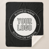 ビジネスロゴまたはデザインおよび編集可能な文字テンプレート シェルパブランケット (正面)