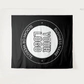 ビジネスロゴまたはデザインおよび編集可能な文字テンプレート タペストリー (正面(横))