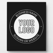ビジネスロゴまたはデザインおよび編集可能な文字テンプレート フォトプラーク (正面)