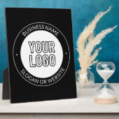 ビジネスロゴまたはデザインおよび編集可能な文字テンプレート フォトプラーク (側面)