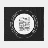 ビジネスロゴまたはデザインおよび編集可能な文字テンプレート フリースブランケット (正面(横))