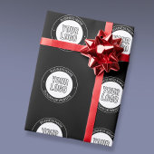 ビジネスロゴまたはデザインおよび編集可能な文字テンプレート ラッピングペーパー