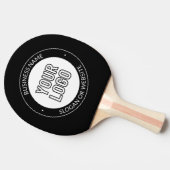 ビジネスロゴまたはデザインおよび編集可能な文字テンプレート 卓球ラケット (横)