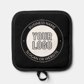 ビジネスロゴまたはデザインおよび編集可能な文字テンプレート 鍋敷き (正面)