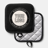 ビジネスロゴまたはデザインおよび編集可能な文字テンプレート 鍋敷き (正面/裏面)