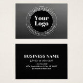 ビジネスロゴまたはデザインと編集可能文字 (正面&裏面)