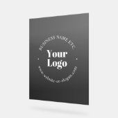 ビジネスロゴまたはデザインと編集可能文字 アクリルサイン (傾斜)