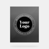 ビジネスロゴまたはデザインと編集可能文字 アクリルサイン (正面)