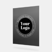 ビジネスロゴまたはデザインと編集可能文字 アクリルサイン (傾斜)