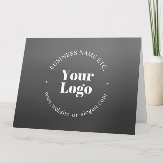 ビジネスロゴまたはデザインと編集可能文字 カード (正面)
