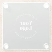 ビジネスロゴまたはデザインと編集可能文字 ガラスコースター (裏面)