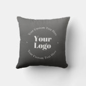 ビジネスロゴまたはデザインと編集可能文字 クッション (裏面)