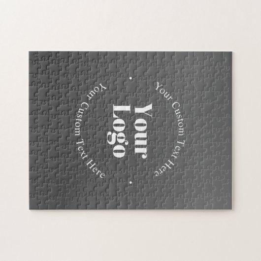 ビジネスロゴまたはデザインと編集可能文字 ジグソーパズル (横)