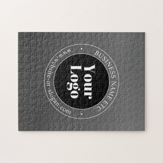 ビジネスロゴまたはデザインと編集可能文字 ジグソーパズル (横)