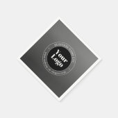 ビジネスロゴまたはデザインと編集可能文字 スタンダードカクテルナプキン (角)