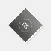 ビジネスロゴまたはデザインと編集可能文字 スタンダードカクテルナプキン (角)