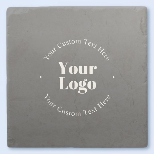 ビジネスロゴまたはデザインと編集可能文字 ストーンコースター