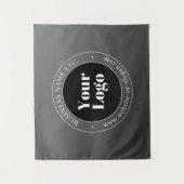 ビジネスロゴまたはデザインと編集可能文字 タペストリー (正面)