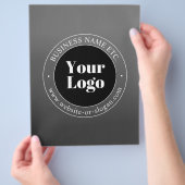 ビジネスロゴまたはデザインと編集可能文字 チラシ (手)