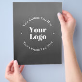 ビジネスロゴまたはデザインと編集可能文字 チラシ (手)