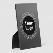 ビジネスロゴまたはデザインと編集可能文字 フォトプラーク (側面)