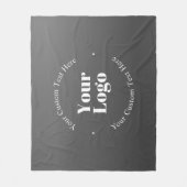 ビジネスロゴまたはデザインと編集可能文字 フリースブランケット (正面)
