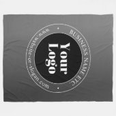 ビジネスロゴまたはデザインと編集可能文字 フリースブランケット (正面(横))