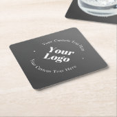 ビジネスロゴまたはデザインと編集可能文字 ペーパーコースター (アングル)