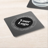 ビジネスロゴまたはデザインと編集可能文字 ペーパーコースター (アングル)