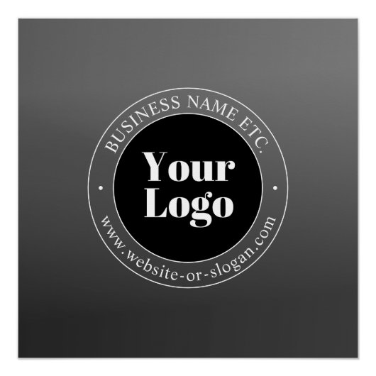 ビジネスロゴまたはデザインと編集可能文字 ポスター (正面)