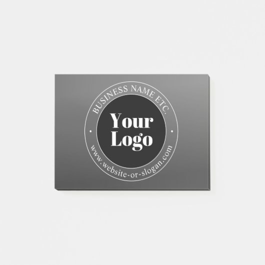 ビジネスロゴまたはデザインと編集可能文字 ポストイット (正面)