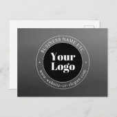 ビジネスロゴまたはデザインと編集可能文字 ポストカード (正面/裏面)