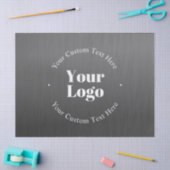 ビジネスロゴまたはデザインと編集可能文字 薄葉紙 (クラフト)