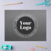 ビジネスロゴまたはデザインと編集可能文字 薄葉紙 (クラフト)