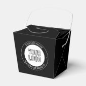 ビジネスロゴまたはデザイン＆編集可能なテキストテンプレート フェイバーボックス (正面サイド)