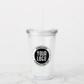ビジネスロゴまたはデザイン | 編集可能はっきりした文字 アクリルタンブラー (正面)