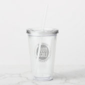 ビジネスロゴまたはデザイン | 編集可能はっきりした文字 アクリルタンブラー (裏面)