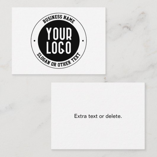 ビジネスロゴまたはデザイン | 編集可能はっきりした文字 エンクロージャーカード (正面/裏面)