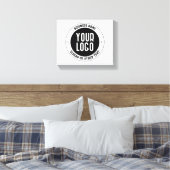 ビジネスロゴまたはデザイン | 編集可能はっきりした文字 キャンバスプリント (インサイチュ (寝室))