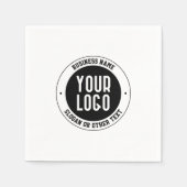 ビジネスロゴまたはデザイン | 編集可能はっきりした文字 スタンダードカクテルナプキン (正面)